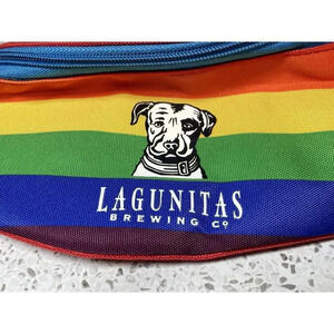NEW LAGUNITAS BREWING IPA BEER Craft Brewery Rainbow Fanny Pack Bag Pride Dog